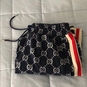 gucci monogram track pants